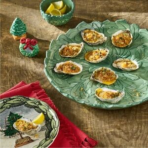 John Derian for Target Stoneware Embossed Leaf Serve Platter